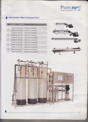 Manufacturers Exporters and Wholesale Suppliers of Ultra Violate Water Treatment Plant Faridabad Haryana